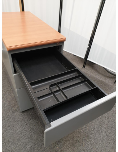 Caisson de bureau avec top bois - seconde main...