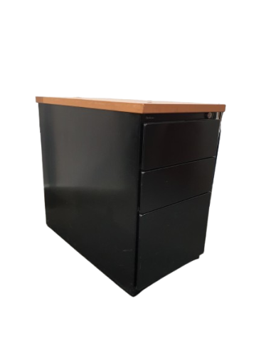 CAISSON HAUTEUR BUREAU NOIR