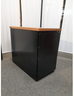 CAISSON HAUTEUR BUREAU NOIR 2