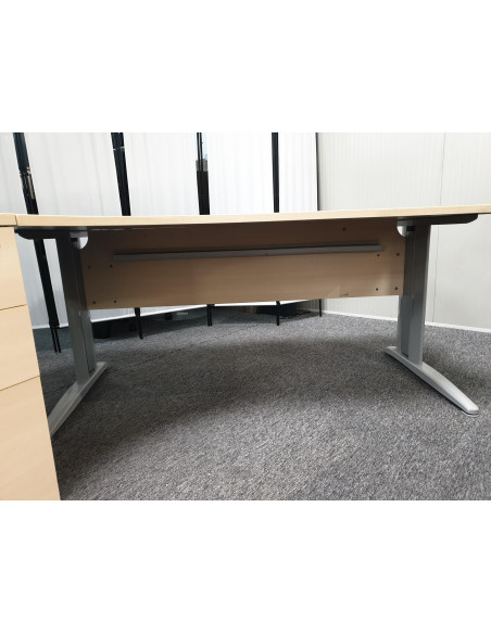 BUREAU 135° AVEC CAISSON HAUTEUR BUREAU