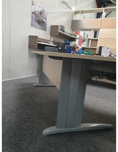 BUREAU 135° AVEC CAISSON HAUTEUR BUREAU