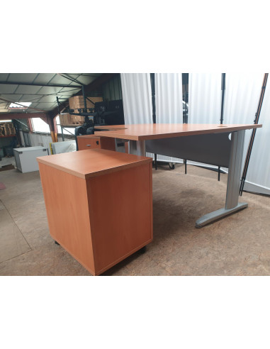 BUREAU COMPACT AVEC 2 CAISSONS