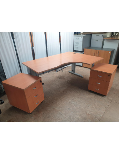 BUREAU COMPACT AVEC 2 CAISSONS