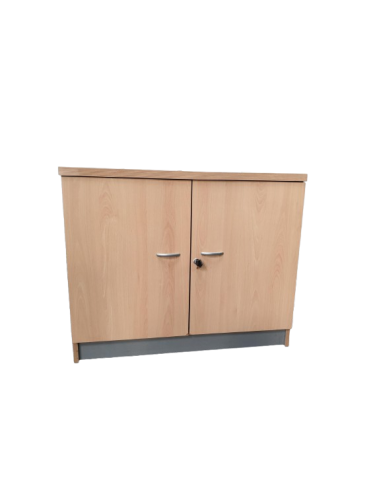 ARMOIRE BASSE NOIRE ET BOIS