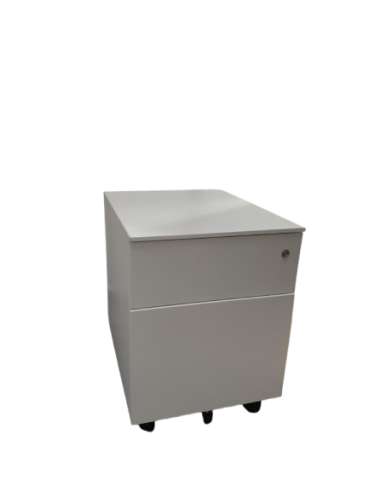 CAISSON BUREAU METAL BLANC