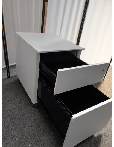 CAISSON BUREAU METAL BLANC