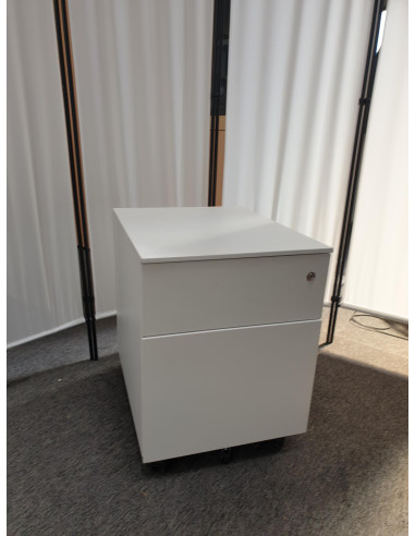 CAISSON BUREAU METAL BLANC