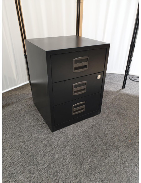 CAISSON METAL NOIR 3 TIROIRS