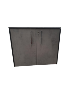 ARMOIRE BASSE PORTES GRISES