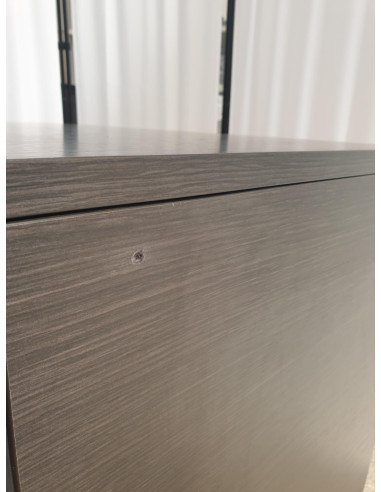 ARMOIRE BASSE PORTES GRISES