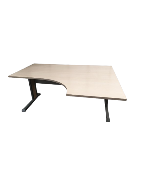 BUREAU COMPACT PIEDS BOIS/METAL