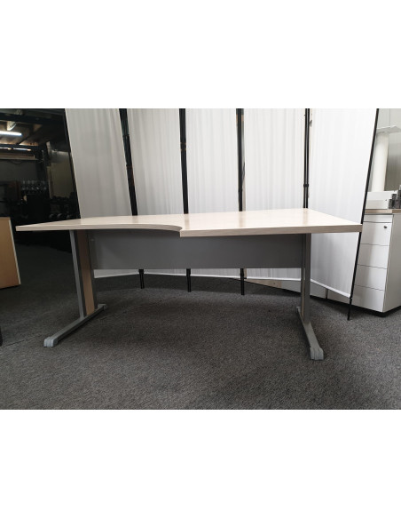 BUREAU COMPACT PIEDS BOIS/METAL