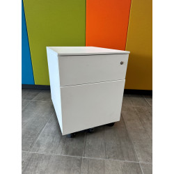 CAISSON BUREAU METAL BLANC 2