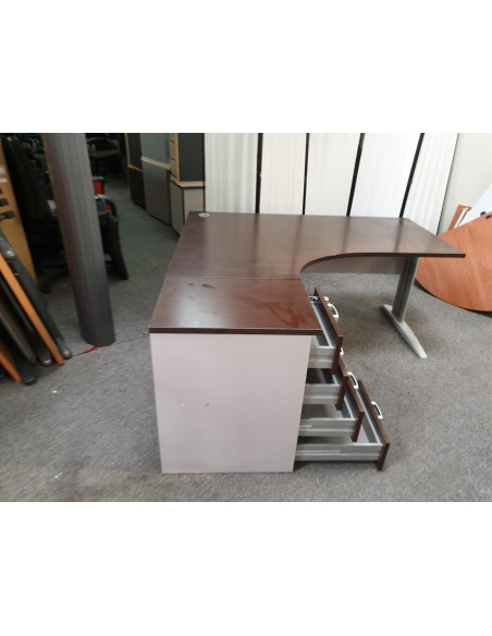 BUREAU ET CAISSON 4 TIROIRS