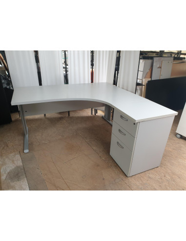 BUREAU COMPACT DROIT 180X120 AVEC CAISSON
