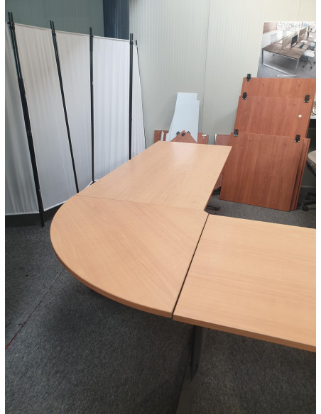 BUREAU AVEC RETOUR ET 1/4 ROND