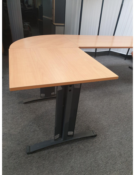 BUREAU AVEC RETOUR ET 1/4 ROND