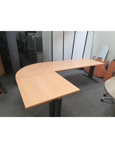 BUREAU AVEC RETOUR ET 1/4 ROND