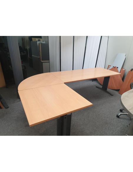 BUREAU AVEC RETOUR ET 1/4 ROND