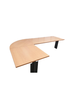 BUREAU AVEC RETOUR ET 1/4 ROND