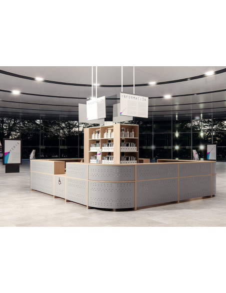 Banque d’accueil NEW DESIGN KESTA - 1 module droit + angle + retour - plusieurs finitions