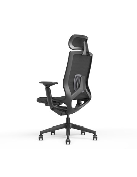 Fauteuil ergonomique KIRO - assise et dossier flexible résille - têtière 2D - accoudoirs 4D