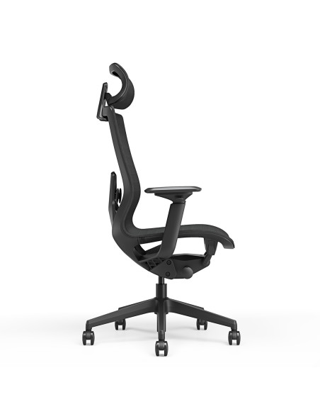 Fauteuil ergonomique KIRO - assise et dossier flexible résille - têtière 2D - accoudoirs 4D