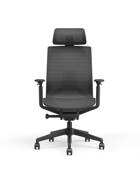 Fauteuil ergonomique KIRO - assise et dossier flexible résille - têtière 2D - accoudoirs 4D