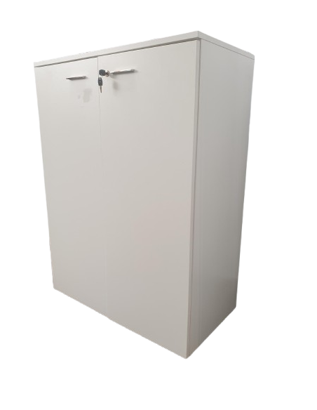 ARMOIRE BLANCHE 2 PORTES BATTANTES de chez ACTIU - seconde main - mélaminé -