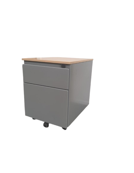 CAISSON METAL ET BOIS - seconde main - 2 tiroirs - dimensions H56xL42xP56cm