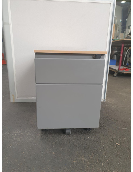 CAISSON METAL ET BOIS - seconde main - 2 tiroirs - dimensions H56xL42xP56cm