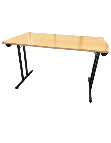 TABLE REUNION PLIANTE - seconde main - coloris plateau hêtre - dimensions 120x70x75