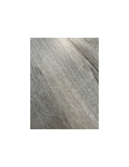 TABLE REUNION OVALE - seconde main - plateau et pieds panneaux bois grisé - dimensions 200x120 cm