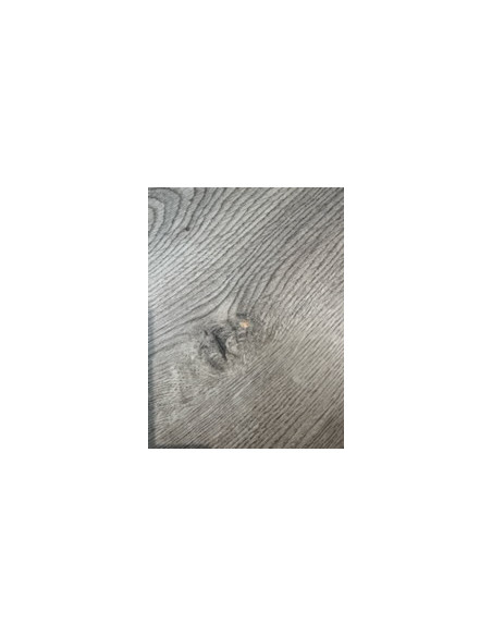 TABLE REUNION OVALE - seconde main - plateau et pieds panneaux bois grisé - dimensions 200x120 cm