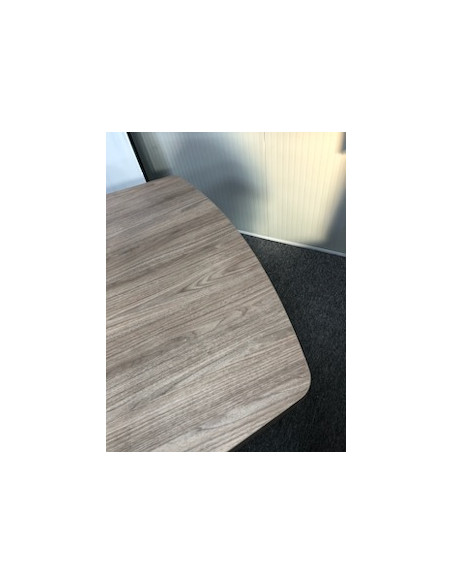 TABLE DE REUNION 240x120  - seconde main - 2 pieds ronds blanc