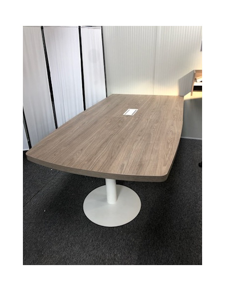 TABLE DE REUNION 240x120  - seconde main - 2 pieds ronds blanc