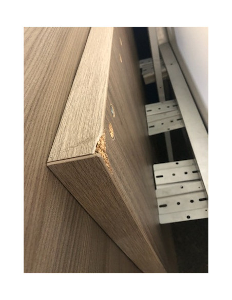 TABLE DE REUNION 240x120  - seconde main - 2 pieds ronds blanc