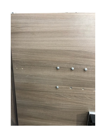 TABLE DE REUNION 240x120  - seconde main - 2 pieds ronds blanc