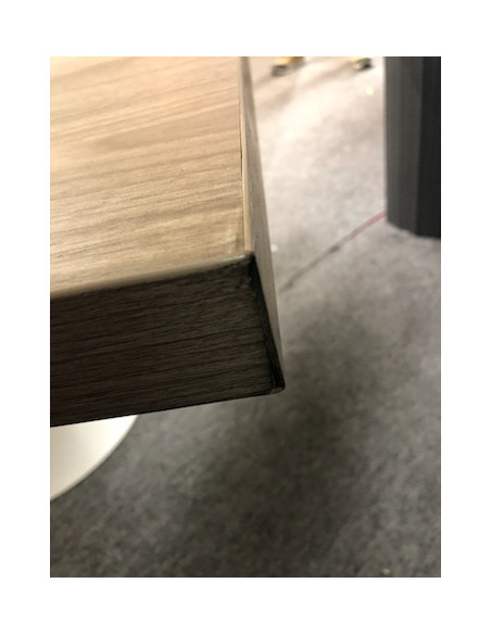 TABLE DE REUNION 240x120  - seconde main - 2 pieds ronds blanc