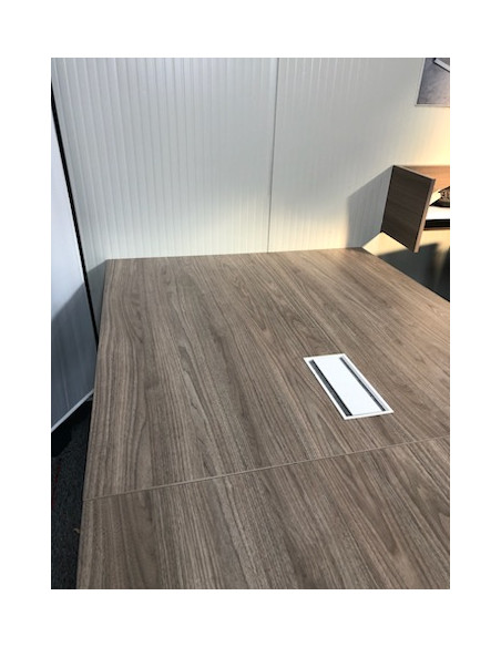 TABLE DE REUNION 240x120  - seconde main - 2 pieds ronds blanc