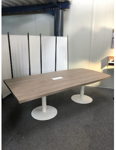 TABLE DE REUNION 240x120  - seconde main - 2 pieds ronds... 2