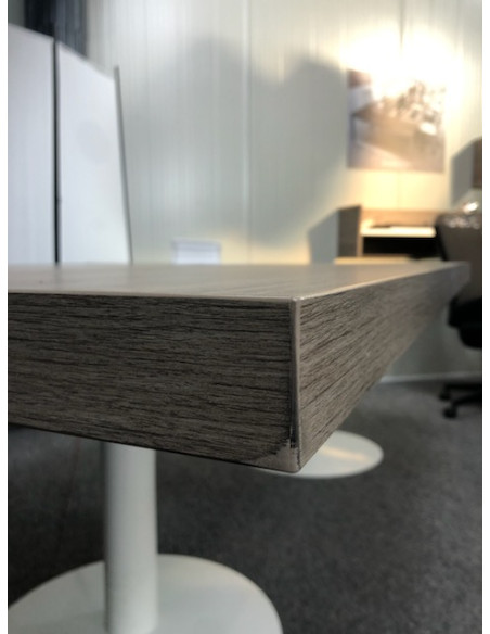 TABLE DE REUNION 240x120  - seconde main - 2 pieds ronds blanc