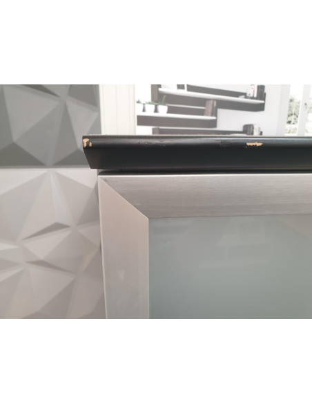 ARMOIRE HAUTE AVEC VITRINE - seconde main - coloris noir - 2 portes vitrées - 2 portes battantes