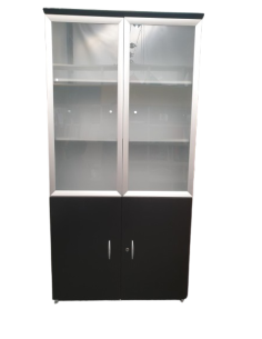 ARMOIRE HAUTE AVEC VITRINE - seconde main - coloris noir...