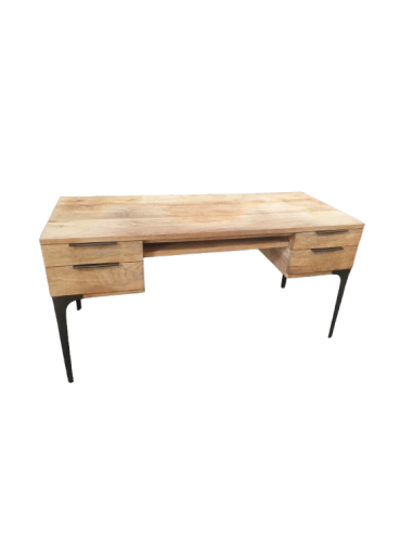 BUREAU PLATEAU BOIS "INDUSTRIEL" - seconde main...