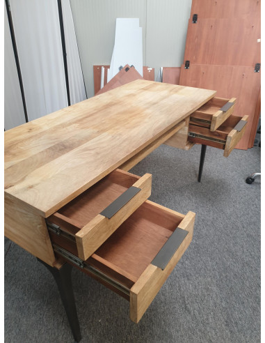 BUREAU PLATEAU BOIS "INDUSTRIEL" - seconde main...