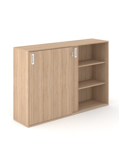 ARMOIRE PORTES COULISSANTES GAMME CHOICE - destockage - coloris Chêne Blanchi - dimensions 1600x400x1075 mm