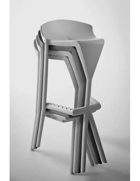TABOURET HAUT FANY - empilable - technoplymer