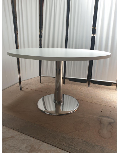 TABLE REUNION RONDE BLANCHE - seconde main -...