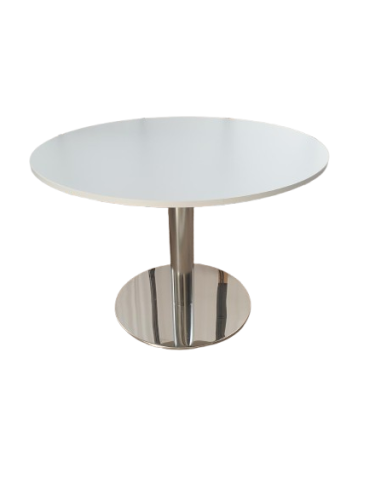 TABLE RONDE BLANCHE - seconde main - diam....
